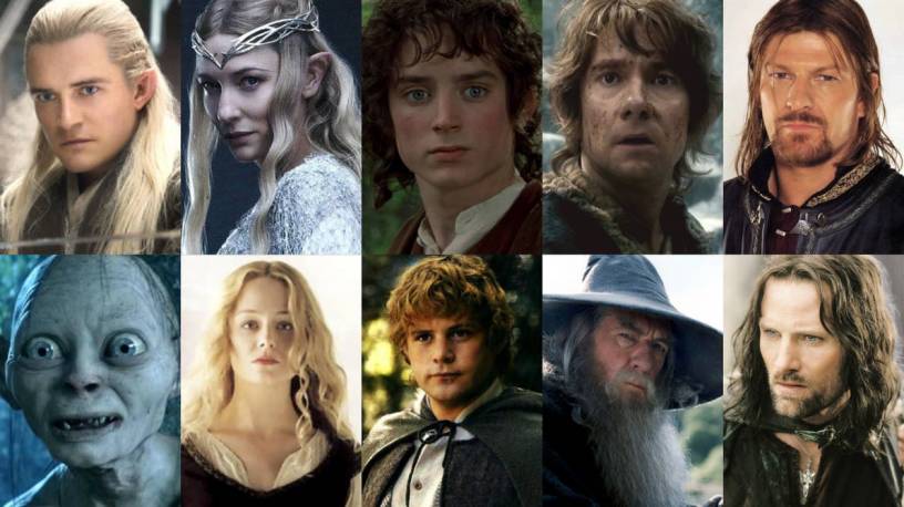 Collage of The Lord of the Rings characters